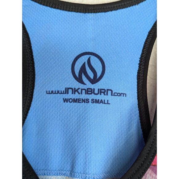 INKnBURN Womens Watercolor Sports Dress Size S Activewear Racerback Multicolor - Picture 6 of 6